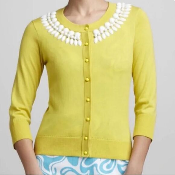 New! Kate Spade Kati Cardigan With Beads Sz M - Picture 2 of 6